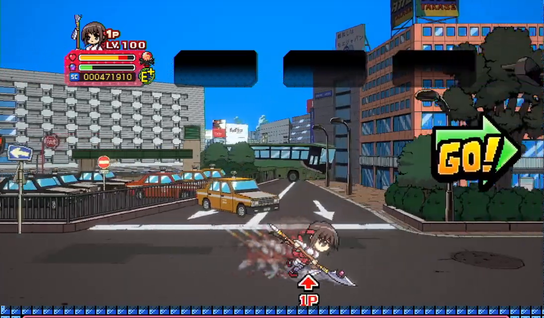 STAGE 3開始後の道路とGO表示
